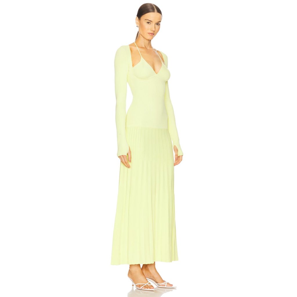 Sir. Juniper Contoured Dress Lemon Yellow Knit — image 2 of 3